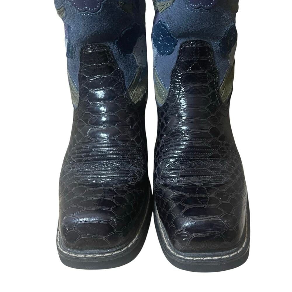 Ariat Doll Baby Womens 7 Suede Floral Western Boho Boots 16209 Artsy  Whimsical - Picture 3 of 9